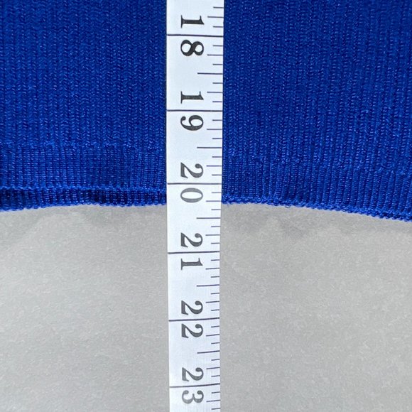 Norton McNaughton Petites Stretch Ribbed Blue Stripes Short Sleeves Size‎ P - Picture 7 of 11